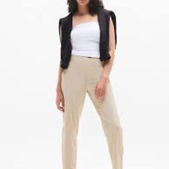 Athleta Brooklyn Ankle Pant Women’s Size 6 Beige Taupe Lightweight Tapered - Picture 1 of 6